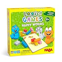 HABA Logic! Games: Happy Worms - Solo Brain Teaser Puzzling Game