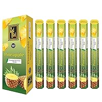 ZED Black Pineapple - Hexa Incense Sticks - 20 Incense Sticks per Box -& 6 Boxes Inside (Total 120 Sticks) Premium Quality Incense Sticks for Relaxation, Yoga, Meditation