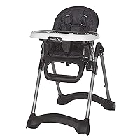 Solid Times High Chair for Babies and Toddlers in Black, Multiple Recline and Height Positions, Lightweight Portable Baby High Chair, 5 point Safety Harness, Easy to Clean Surface