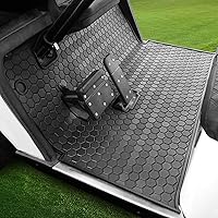 EZGO TXT Golf Cart Floor Mat, Upgraded Full Coverage Liner Mat Replacement Install Easily Thick Rubber Anti-Slip, Fit EZGO TXT (1994+), EX1 (2020), Valor, Cushman Workhorse&Express S4