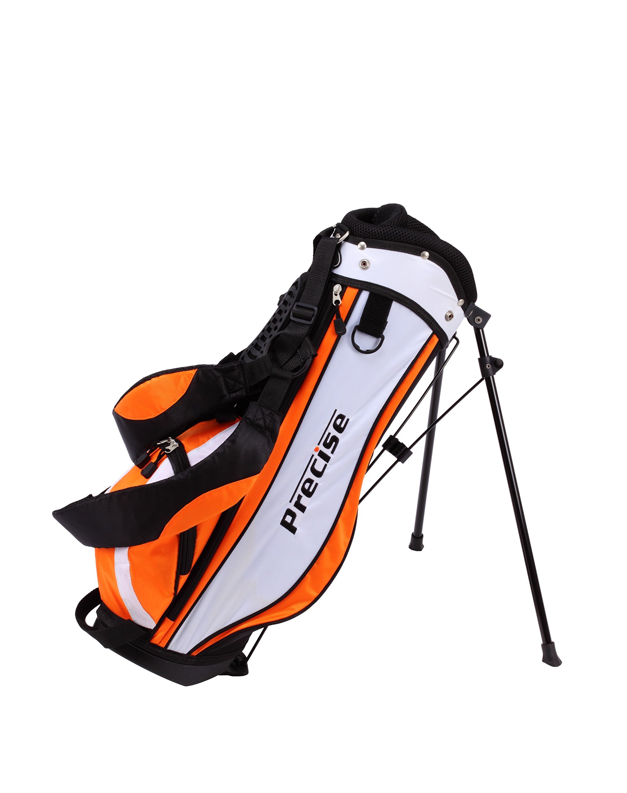 Precise X7 Junior Complete Golf Club Set for Children Kids - 3 Age Groups Boys & Girls - Right Hand & Left Hand! (Orange Ages 3-5, Left Hand)