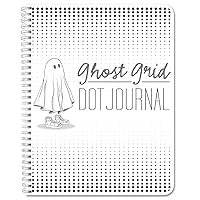 BookFactory Ghost Grid Dot Journal/Large Bullet Notebook 120 Pages 8.5