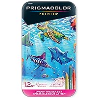 Premier Colored Pencils, Soft Core, Under The Sea Set, Adult Coloring, 12 Count