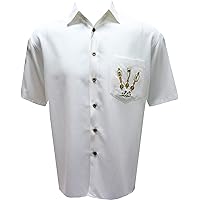 Bamboo Cay Weekend Edition Men's Regular-Fit Short Sleeve Casual Embroidered Shirt