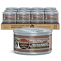 Dave's Pet Food Grain Free Wet Cat Food (Shredded Chicken & Duck in Gravy), Naturally Healthy Canned Cat Food, Added Vitamins & Minerals, Wheat, Gluten, & GMO-Free, 2.8 oz Cans (Case of 24)