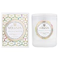 Wildflowers | Classic Boxed Candle | 9.5 Oz | 60 Hr Burn Time | All Natural Wicks and Coconut Wax for Clean Burning | Vegan