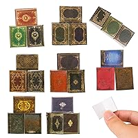 Mini Books 100 Pcs 1: 12 Scale Tiny Dollhouse Books, 8 Styles Library Miniatures Books Model Dollhouse Accessories for DIY Projects Kids Pretend Play Supplies