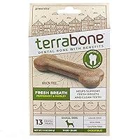 Terrabone Dental Chews, Dog Teeth Cleaning Treat, Small, 13 Treats