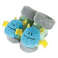 Stephan Baby Rattle Socks, Blue Monsters, Fits 3-12 Months