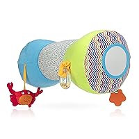 Nuby Tummy Time Discovery Pillow for Infants - Plush Pillow - BPA-Free Baby Toy - 0+ Months - Under the Sea