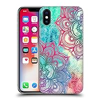 Head Case Designs Officially Licensed Micklyn Le Feuvre Round and Round The Rainbow Mandala 3 Hard Back Case Compatible with Apple iPhone X/iPhone Xs