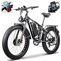 E·Bycco Dual 1000W Motors 2000W Electric Bike for Adults, 48V 23Ah Battery, Up to 35MPH & 87Miles, 26