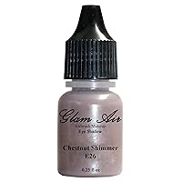 Glam Air Airbrushsh Eye Shadow Colors Water-based 0.25 Fl. Oz. Bottles of Eyeshadow( Choose Your Colors From Menu) (E26- CHESTNUT SHIMMER)