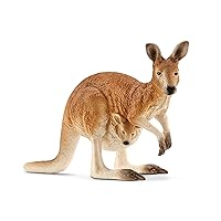 Schleich Wild Life Kangaroo Animal Figurine - Detailed Wild Animal Kangaroo Toy Figure, Durable for Education and Fun Play, Perfect for Boys and Girls, Gift for Kids Ages 3+