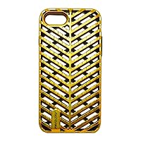 Apple iPhone 7 Case - GOLD - Fitted, Flexible Soft Plastic, Chevron, Shockproof, Frustration-Free Packaging, PM-74 Intern Series Case