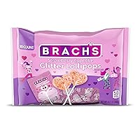 Brach’s Strawberry Cupcake Glitter Lollipops, Valentine's Day Candy, Individually Wrapped, 30 count