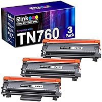 E-Z Ink (TM Compatible Toner Cartridge Replacement for Brother TN760 TN 760 TN730 Compatible with DCP-L2550DW HL-L2350DW HLL2395DW HLL2390DW HL-L2370DW MFC-L2710DW MFC-L2750DW MFC-L2730DW (3 Black)