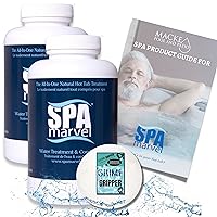 for Hot Tub 2-Pack (6m Supply) Spa Marvel Water Treatment & Conditioner Hot Tub Water Softener Natural Spa Chemicals Spa Marvel Water Treatment Plus a Grime Gripper Hot Tub Accessories