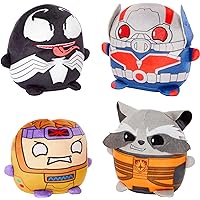 Mattel Disney100 Marvel Cuutopia Set of 4 Plush Figures, Instant Collection of 5-inch Soft Rounded Pillow Toys Inspired by Fan-Favorite Characters