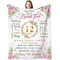 12 Year Old Girl Gifts Birthday, Birthday Gifts for 12 Year Old Girls, 12th Birthday Gifts for Girl, Presents for 12 Yr Old Girls, Girls Age 12 Gift Ideas Throw Blanket 60