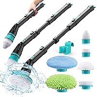 Electric Spin Scrubber, Cordless Shower Scrubber, 6 Replaceable Cleaning Heads, Adjustable Extension Arm, Household Shower Cleaner Brush, Electric Spin Scrubber Tub and Tile, Cleaning Supplies