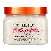 Shea Sugar Scrub Coco Colada, 18 oz, Ultra Hydrating and Exfoliating Scrub for Nourishing Essential Body Care