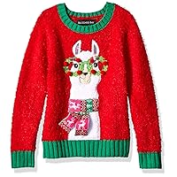 Blizzard Bay Girls Ugly Christmas Sweater Llama