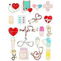 Patelai 20 Pcs Science Pin Set Cute Kawaii Pins Cartoon Scientist Science Pins Lapel Laboratory Brooch Pin for Backpacks Chemistry Kids Adults Clothes Caps Bags(Nurse Style)