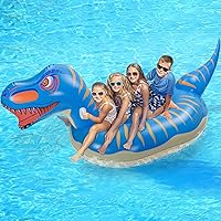 Giant Inflatable Dinosaur Pool Float, Durable Leakproof & Soft, Outdoor Swimming Pool Party Lounge Ride-on Raft Inflatable Float Summer Beach Toys for Kids Adults