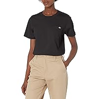 Dickies Women's Short Sleeve Heavyweight Pocket T-Shirt, Black, Large