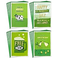 Hallmark Funny St. Patrick's Day Card Assortment (16 Cards with Envelopes) for Friends and Family