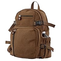 Rothco Vintage Canvas Compact Backpack, Brown