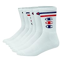 Champion Men's Double Dry Moisture Wicking Crew Socks; 6, 8, 12 Packs Available