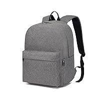 Kono Backpack College Rucksack Lightweight Bag Water Resistant Stylish Casual Daypack College Travel Business Work Bag for Men Women fits 15.4 Inch Laptop (Grey)