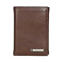 Nautica Men's Classic Leather Trifold RFID Wallet (Available in Smooth or Pebble Grain)