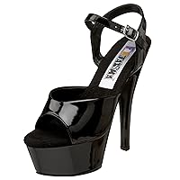 by Pleaser Women's Juliet-209 Platform Sandal,Black Patent,13 M
