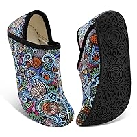 Fires Womens Mens Slippers with Rubber Sole Soft-Lightweight House Slipper Socks Around House Shoes Non Slip Indoor/Outdoor