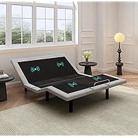 Electric Adjustable Bed Frame- Full Size, Lift Motor & Wireless Remote, Ergonomic Upholstered Bed Frame, Massage, Under Bed Lighting, Dual USB Ports, Independent Head and Foot Tilt