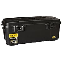 Plano Sportsman Trunk with Wheels, Black, 108-Quart, Lockable Storage Box, Rolling Sportsman Trunk, Hunting Gear and Ammunition Bin, Heavy-Duty Containers for Camping, Large