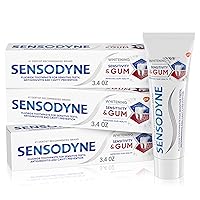 Sensitivity & Gum Whitening Toothpaste, Toothpaste for Sensitive Teeth & Gum Problems, 3.4 Ounces (Pack of 3)