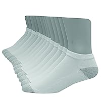 Hanes Mens Freshiq Cool Comfort Reinforced Low Cut Socks, 12-Pair Pack