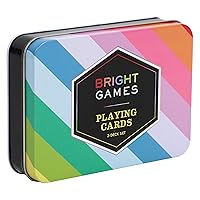 Chronicle Books Bright Games 2-Deck Set of Playing Cards, Bright Colors