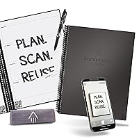 Rocketbook Planner & Notebook, Fusion : Reusable Smart Planner & Notebook | Improve Productivity with Digitally Connected Notebook Planner | Dotted, 8.5
