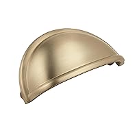 Amerock | Cabinet Cup Pull | Golden Champagne | 3 inch (76 mm) Center to Center | Cup Pulls | 1 Pack | Drawer Pull | Drawer Handle | Cabinet Hardware