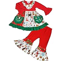 Boutique Baby Toddler Little Girls Christmas Holiday Persnickety Clothing Set