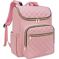 Mancro Diaper Bag Backpack for Baby Girl and Boys , Multifunctional Baby Diaper Bag for Mom and Dad with Stroller Strap and Anti-Theft Pocket, Travel Diaper Backpack Nappy Changing Bag, Pink