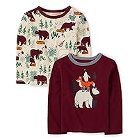 The Children's Place Toddler Boys Long Sleeve Fashion Shirts 2-Pack