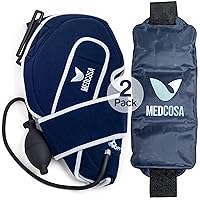 Complete Shoulder Injury Recovery Kit: Shoulder Compression Gel Pack and Reusable Ice Pack with Strap by Medcosa
