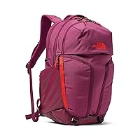 THE NORTH FACE Women's Surge Commuter Laptop Backpack, Boysenberry Light Heather/Fiery Red, One Size