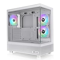 View 270 Plus TG ARGB Snow Mid Tower E-ATX Case; 3x120mm ARGB Fans Included; Support Up to 360mm Radiator; Front & Side Dual Tempered Glass Panel; CA-1Y7-00M6WN-01; 3 Year Warranty